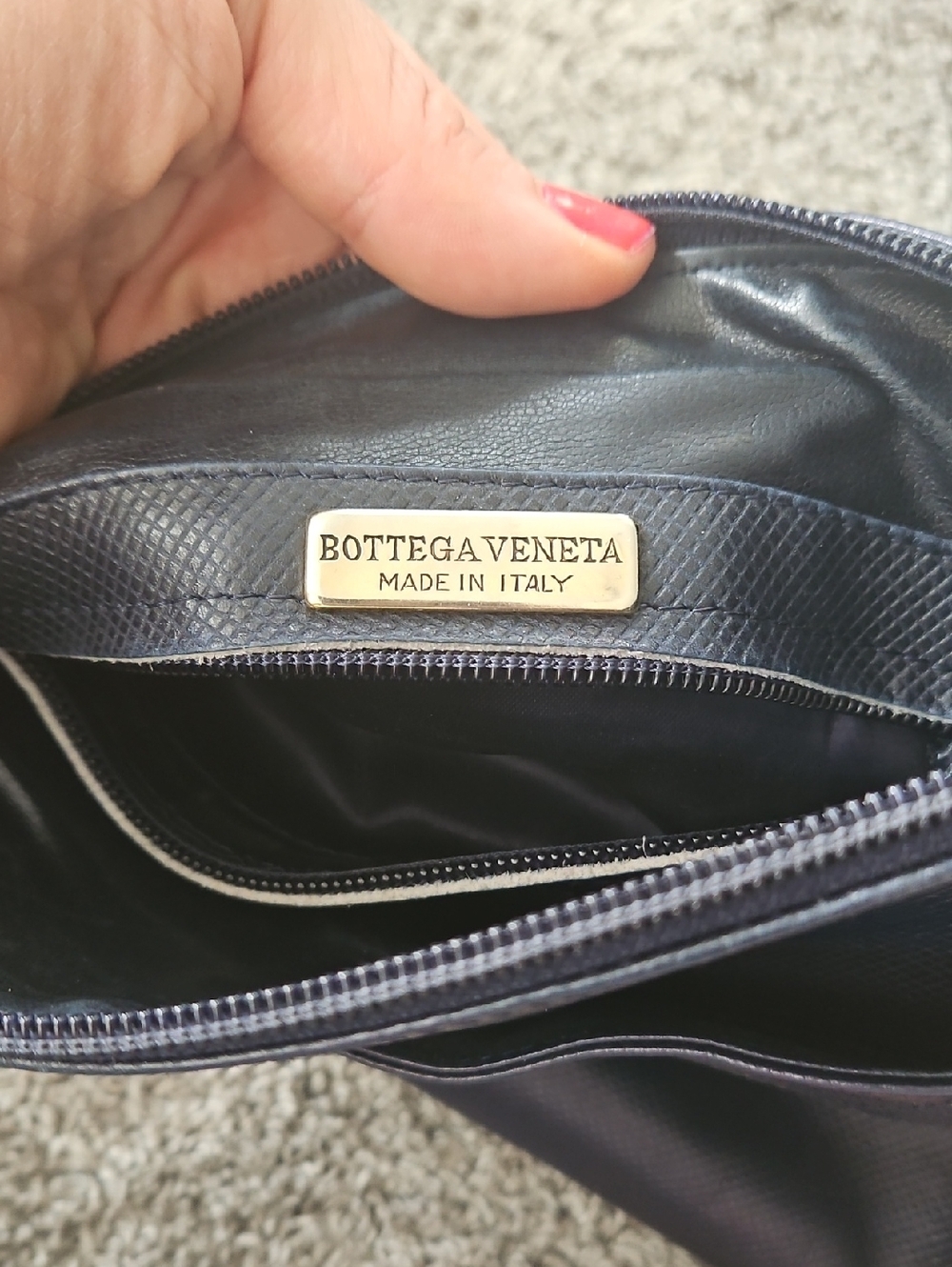 Bottega Veneta Blue Leather Italian Crossbody Bag - Picture 7 of 13